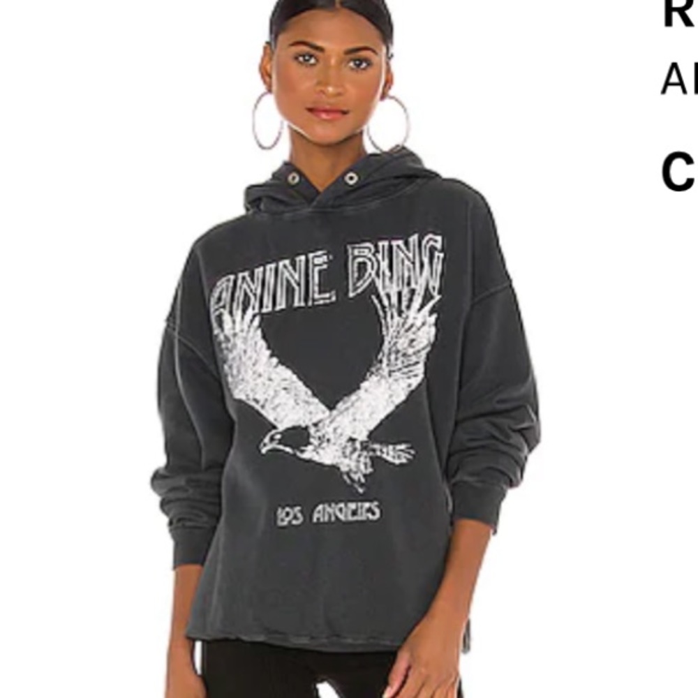 NWOT Anine Bing Rowe Vintage Eagle Hoodie
